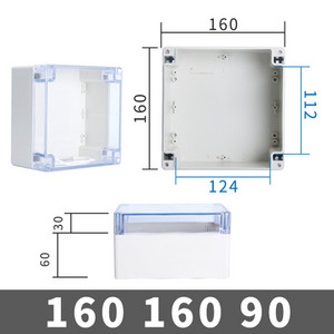Ūdensizturīgs plastmasas sadales kārbas caurspīdīgs vāks Korpuss elektronisko instrumentu korpusa korpuss Elektriskais projekts āra kastes