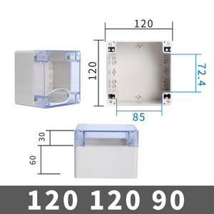Ūdensizturīgs plastmasas sadales kārbas caurspīdīgs vāks Korpuss elektronisko instrumentu korpusa korpuss Elektriskais projekts āra kastes