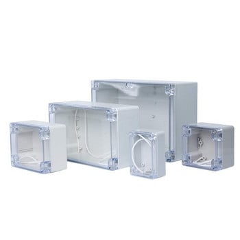 Водоустойчива пластмасова съединителна кутия Прозрачен капак Корпус Кутия за електронни инструменти Електрически проект Кутии за открито