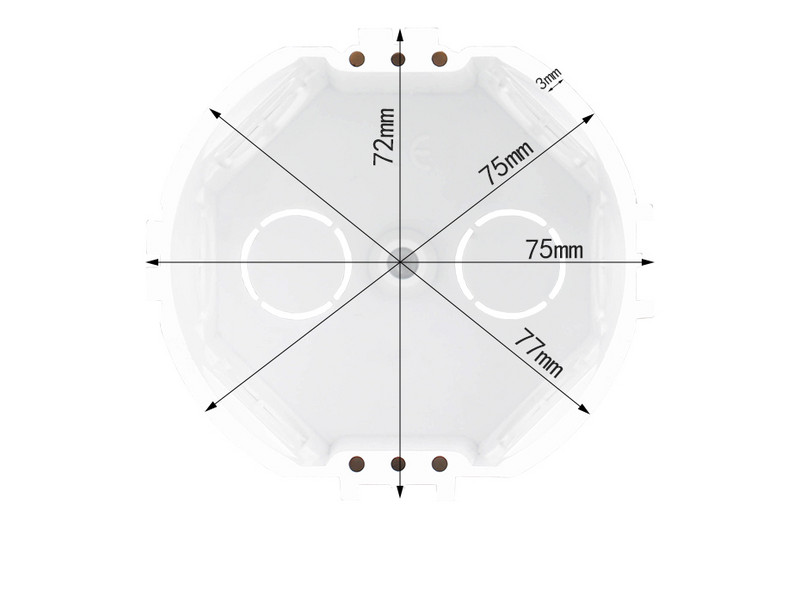 EsooLi EU europski standard 73*62MM kazeta Univerzalna kutija za zidnu montažu za zidni prekidač i utičnicu Stražnja kutija Pop