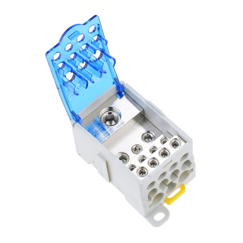 UKK80A 125A 160A 250A 400A 500A spaiļu bloks 1 daudzās Out Din Rail sadales kārbās universāls elektrisko vadu savienotājs