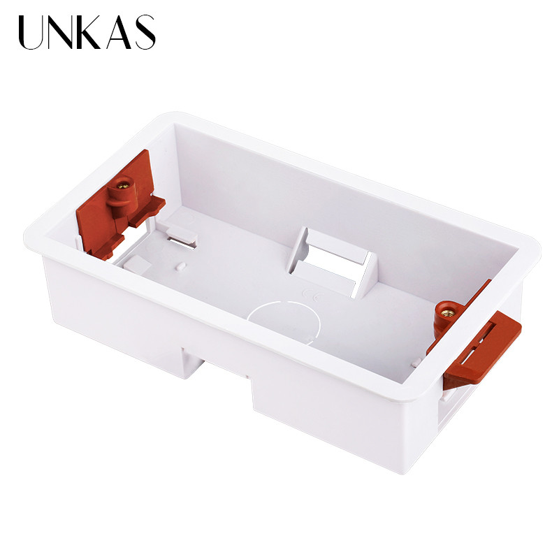 UNKAS 86 Type 1/2 Gang Dry Oder Box ģipškartona plāksne ģipškartona ģipškartona 35mm dziļums sienas slēdža ligzda kasete 146mm 172mm