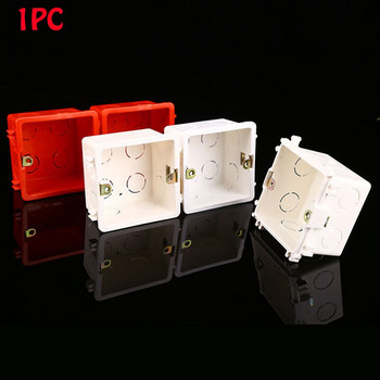 1PC висококачествена огнеупорна PVC пластмасова професионална касета за превключватели, скрита долна разклонителна кутия за стенен монтаж