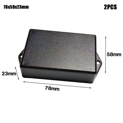 2GAB jauni augstas kvalitātes plastmasas ūdensnecaurlaidīgi melnās kastes DIY korpusa instrumentu futrāļi plastmasas elektroniskās projektu kastes elektriskie piederumi