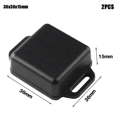 2GAB jauni augstas kvalitātes plastmasas ūdensnecaurlaidīgi melnās kastes DIY korpusa instrumentu futrāļi plastmasas elektroniskās projektu kastes elektriskie piederumi