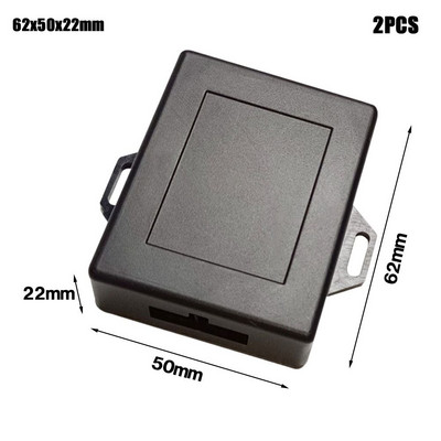 2GAB jauni augstas kvalitātes plastmasas ūdensnecaurlaidīgi melnās kastes DIY korpusa instrumentu futrāļi plastmasas elektroniskās projektu kastes elektriskie piederumi