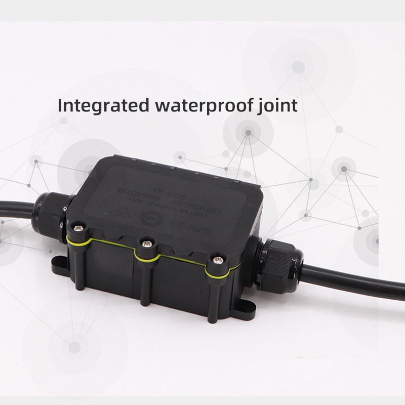 Ūdensnecaurlaidīga sadales kārba IP68.2/3/4/5/6 vias Āra lietus izturīgs, var iesūkties ūdenī Sadalu kārbaElektriskās aizsardzības kaste Liesmas slāpētājs