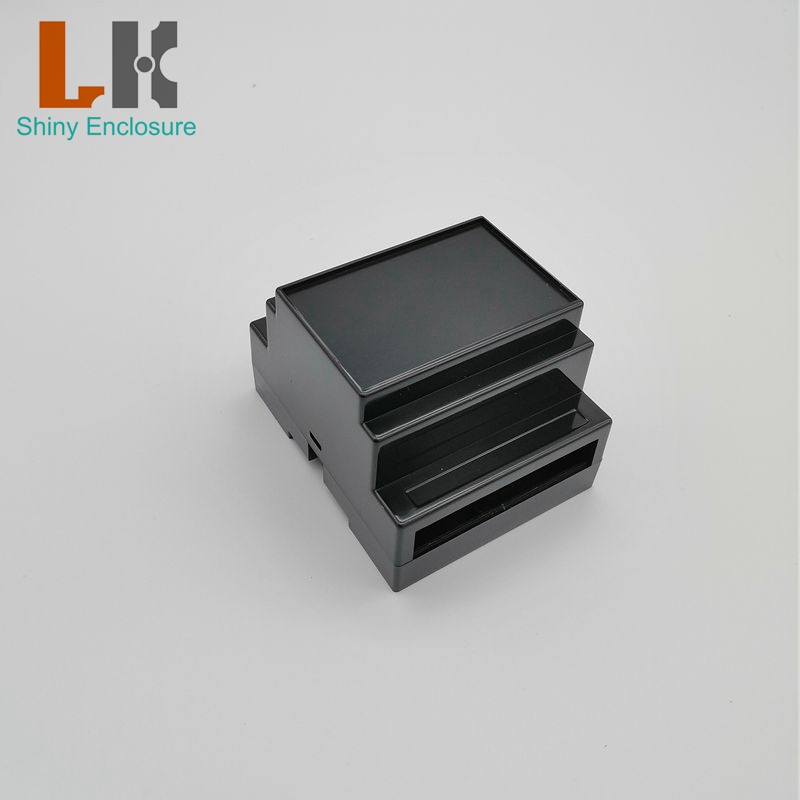LK-DR03 Sienas montāžas plastmasas korpuss Din Rail Abs Plastic Box Plc Korpuss PCB 88x72x59mm