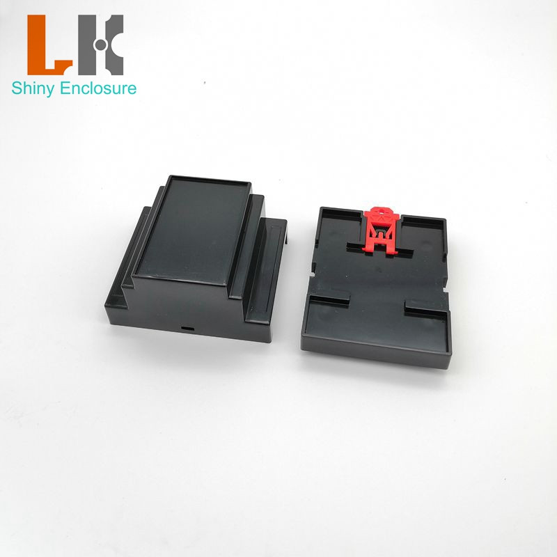 LK-DR03 Sienas montāžas plastmasas korpuss Din Rail Abs Plastic Box Plc Korpuss PCB 88x72x59mm