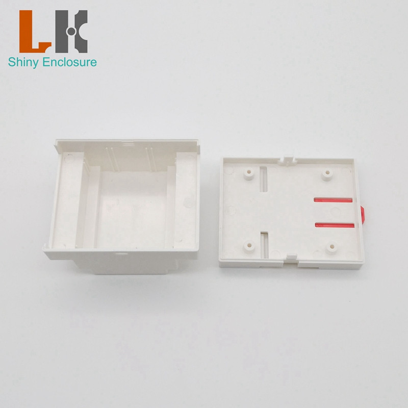 LK-DR03 Sienas montāžas plastmasas korpuss Din Rail Abs Plastic Box Plc Korpuss PCB 88x72x59mm