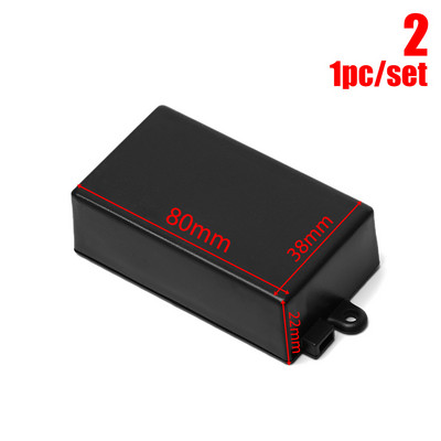 1kom Vodootporno crno DIY kućište Kutija za instrumente ABS plastična projektna kutija Kutija za pohranu Kutije za kućište Elektronički pribor