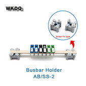 10kom Nosač sabirnice AB/SS 2 za 3*10 mm 6*6 mm 1 razina Bakrena šipka Priključni blok stezaljki Izravni/vijčani držač stezaljka
