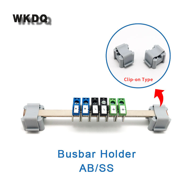 10kom Nosač sabirnice AB/SS 2 za 3*10 mm 6*6 mm 1 razina Bakrena šipka Priključni blok stezaljki Izravni/vijčani držač stezaljka