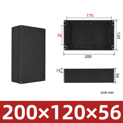Crna vodootporna ABS plastična projektna kutija Vanjska elektronika Kućište Razvodna kutija Kutije za kućište Elektronička