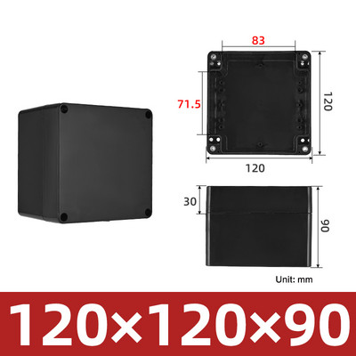 Crna vodootporna ABS plastična projektna kutija Vanjska elektronika Kućište Razvodna kutija Kutije za kućište Elektronička