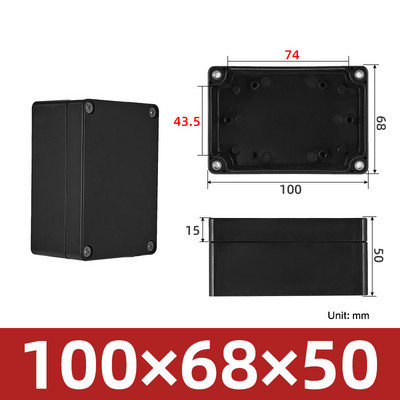 Crna vodootporna ABS plastična projektna kutija Vanjska elektronika Kućište Razvodna kutija Kutije za kućište Elektronička