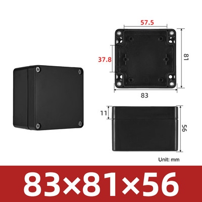 Crna vodootporna ABS plastična projektna kutija Vanjska elektronika Kućište Razvodna kutija Kutije za kućište Elektronička