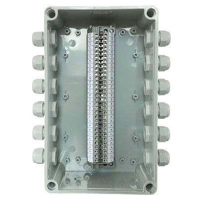 IP65 Αδιάβροχο Cable Junction Box 250*150*100mm with UK2.5B Din Rail Terminal Blocks 12 Ways