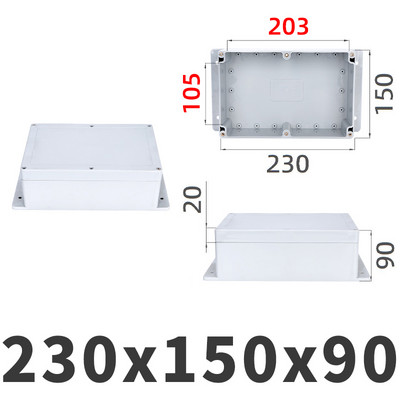 ABS Vodootporna kutija s ušicama Elektronička sigurna razvodna kutija Elektrotehnička kutija za instrumente Plastična kutija IP67