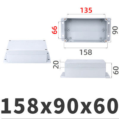 ABS Vodootporna kutija s ušicama Elektronička sigurna razvodna kutija Elektrotehnička kutija za instrumente Plastična kutija IP67
