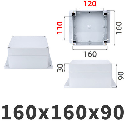 ABS Vodootporna kutija s ušicama Elektronička sigurna razvodna kutija Elektrotehnička kutija za instrumente Plastična kutija IP67