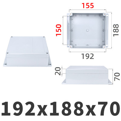 ABS Vodootporna kutija s ušicama Elektronička sigurna razvodna kutija Elektrotehnička kutija za instrumente Plastična kutija IP67