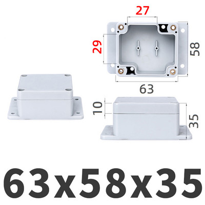 ABS Vodootporna kutija s ušicama Elektronička sigurna razvodna kutija Elektrotehnička kutija za instrumente Plastična kutija IP67
