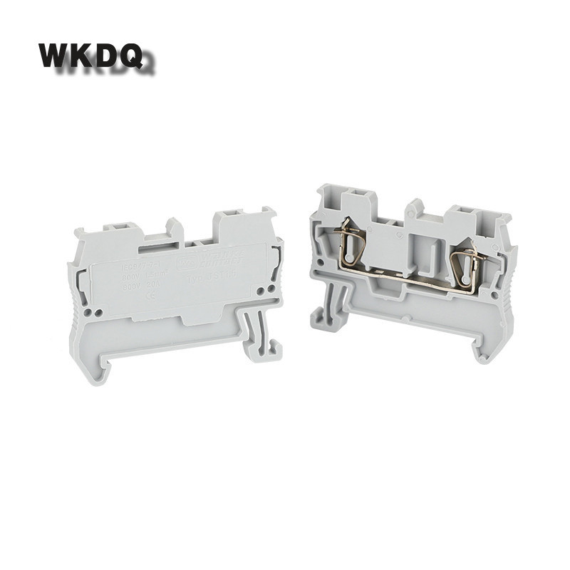 Žičani konektor ST1.5 10 kom. Priključak s opružnim kavezom Električni priključak Prolazni povratni utikač ST 1.5 Stezaljni blok na DIN šinu