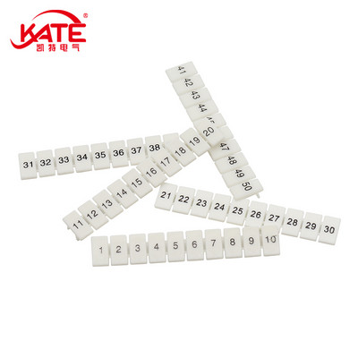 10PCS Zack Marker Straps Πλάκες μαρκαδόρων UK2.5N Τερματικό επιβραδυντικό φλόγας Αριθμοί αναγνώρισης Μαρκαδόροι Αξεσουάρ τερματικού ZB6