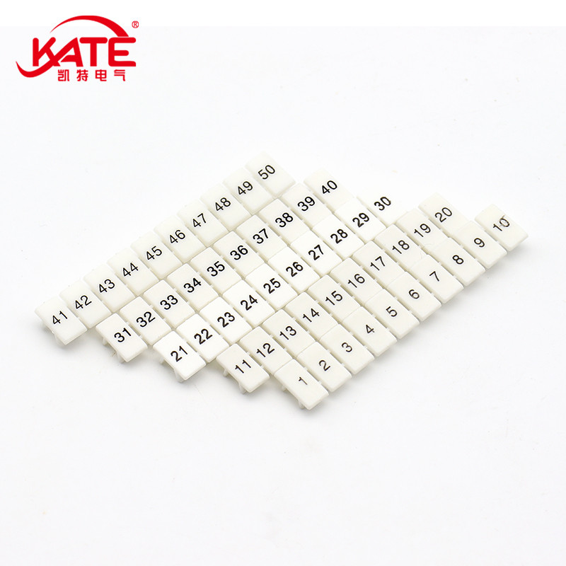 10 gab Zack marķiera sloksnes Marķieru plāksnes UK2.5N spailes liesmas slāpētājs identifikācijas numuri marķieri spaiļu piederumi ZB6