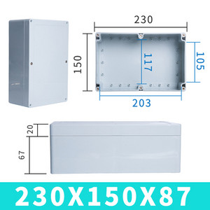 Vodootporna kutija F-tipa vrhunskog kvaliteta od ABS-a IP67 plastična ljuska električna projektna kutija elektronička vanjska razvodna kutija