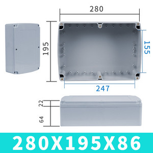 Vodootporna kutija F-tipa vrhunskog kvaliteta od ABS-a IP67 plastična ljuska električna projektna kutija elektronička vanjska razvodna kutija