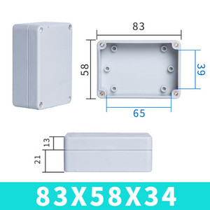 Vodootporna kutija F-tipa vrhunskog kvaliteta od ABS-a IP67 plastična ljuska električna projektna kutija elektronička vanjska razvodna kutija