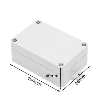 Водоустойчива пластмасова кутия за кутия Направи си сам електронен калъф Външна съединителна кутия за проекти с ухо PCB Телни кутии Корпус 100x68x40mm