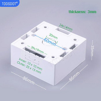 Switch Socket Box 4 Color 86 Type 35 | 40 | 50 mm, Premium Κουτί Διακλάδωσης Επιφάνειας Τοίχου, Στήριγμα στον τοίχο Λευκό | Μαύρο | Γκρι | Χρυσός