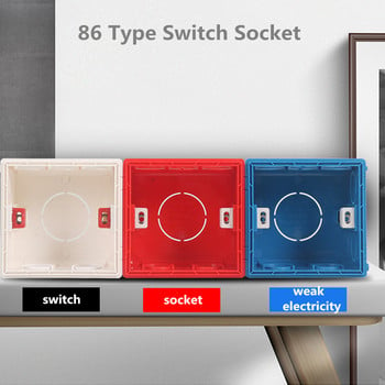 Atlectric Box Mounting Switch Cassette Socket Junction Box Κρυφό κρυφό εσωτερικό κουτί τοποθέτησης 86 Τύπος Switch Socket Λευκό