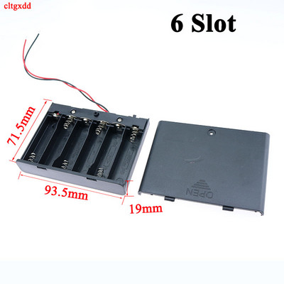 Cltgxdd 1 kom 1,5 V AA s vodovima Kutija za držač baterije Kutija ON/OFF Prekidač Poklopac 2 3 4 6 8 Utor Standardni spremnik