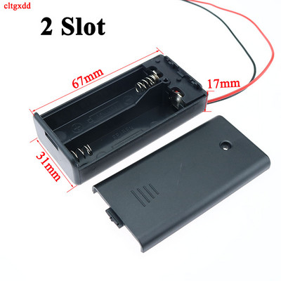 Cltgxdd 1 kom 1,5 V AA s vodovima Kutija za držač baterije Kutija ON/OFF Prekidač Poklopac 2 3 4 6 8 Utor Standardni spremnik
