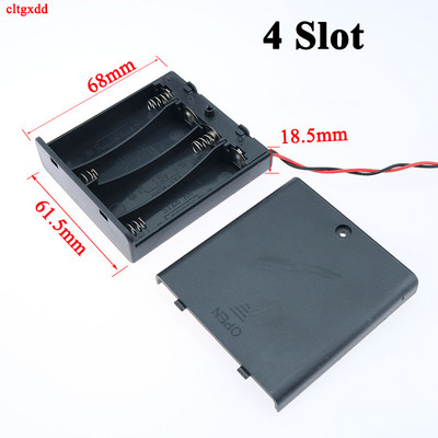 Cltgxdd 1 kom 1,5 V AA s vodovima Kutija za držač baterije Kutija ON/OFF Prekidač Poklopac 2 3 4 6 8 Utor Standardni spremnik