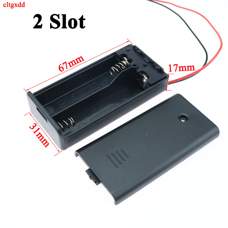 Cltgxdd 1 kom 1,5 V AA s vodovima Kutija za držač baterije Kutija ON/OFF Prekidač Poklopac 2 3 4 6 8 Utor Standardni spremnik