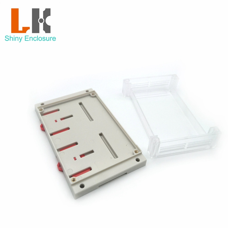 LK-PLC04 Prozirni poklopac za montažu PLC kućišta na din šinu ABS/PC Plastično industrijsko električno kućište na din šinu 145x90x40 mm