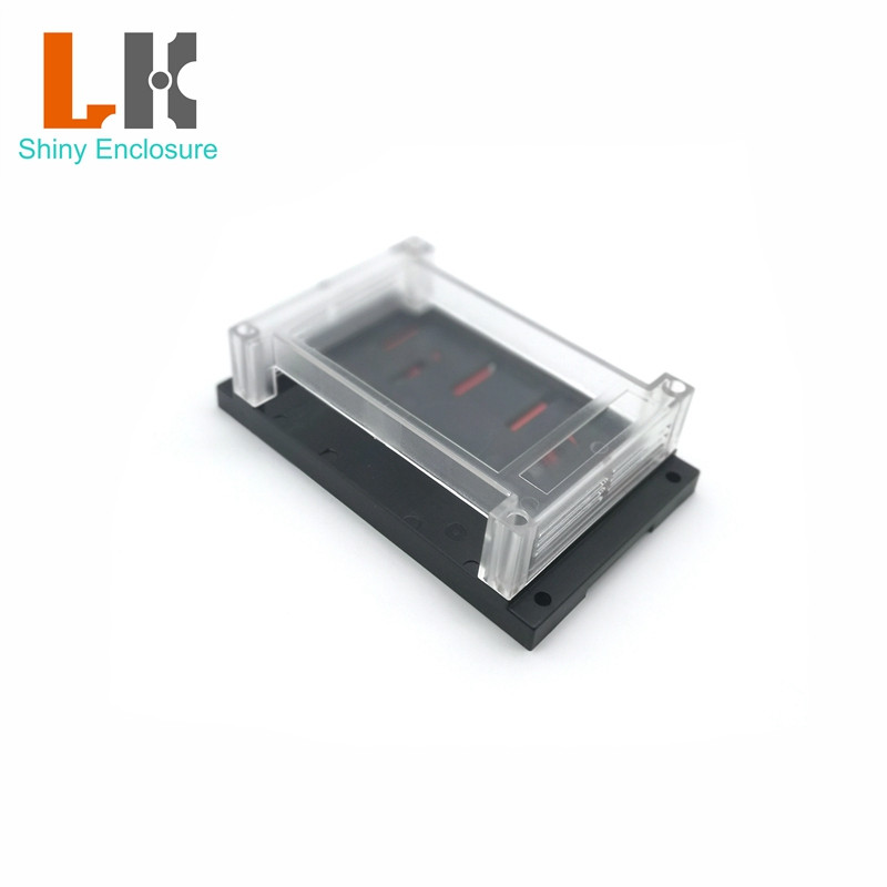 LK-PLC04 Prozirni poklopac za montažu PLC kućišta na din šinu ABS/PC Plastično industrijsko električno kućište na din šinu 145x90x40 mm