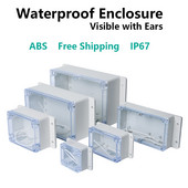 IP67 plastmasas caurspīdīgās kastes ūdensnecaurlaidīgs korpuss elektroniskā projekta āra instrumenta elektriskā projekta kastes savienojuma korpuss