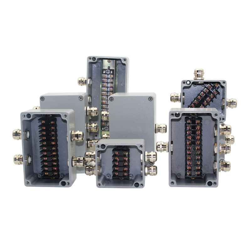 Sprādziendrošs ūdensnecaurlaidīgs alumīnija korpuss IP67 projekta instrumentu kastes āra sadales kārba