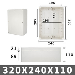 Liela izmēra āra ūdensnecaurlaidīga korpusa korpusa plastmasas kaste elektroniskā projekta korpusa ūdensnecaurlaidīga sadales kārba elektronikai