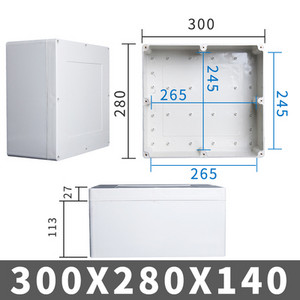 Liela izmēra āra ūdensnecaurlaidīga korpusa korpusa plastmasas kaste elektroniskā projekta korpusa ūdensnecaurlaidīga sadales kārba elektronikai