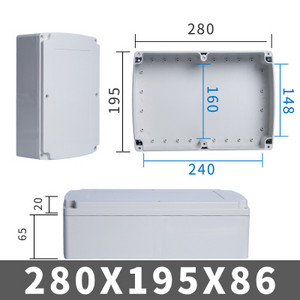Liela izmēra āra ūdensnecaurlaidīga korpusa korpusa plastmasas kaste elektroniskā projekta korpusa ūdensnecaurlaidīga sadales kārba elektronikai