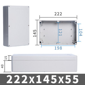 Liela izmēra āra ūdensnecaurlaidīga korpusa korpusa plastmasas kaste elektroniskā projekta korpusa ūdensnecaurlaidīga sadales kārba elektronikai