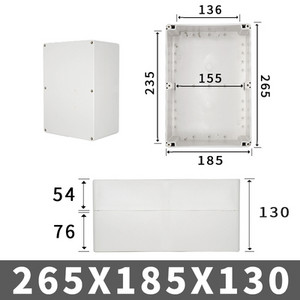 Liela izmēra āra ūdensnecaurlaidīga korpusa korpusa plastmasas kaste elektroniskā projekta korpusa ūdensnecaurlaidīga sadales kārba elektronikai