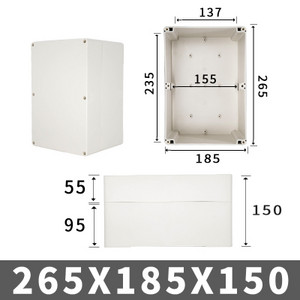 Liela izmēra āra ūdensnecaurlaidīga korpusa korpusa plastmasas kaste elektroniskā projekta korpusa ūdensnecaurlaidīga sadales kārba elektronikai